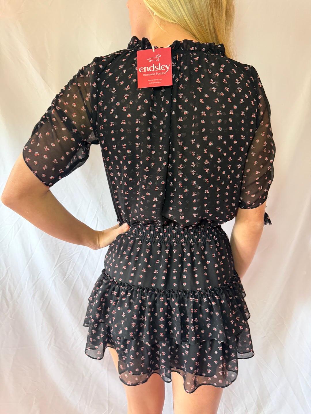 Misa LA |  Mini Patterned Floral Flowy Dress, XS