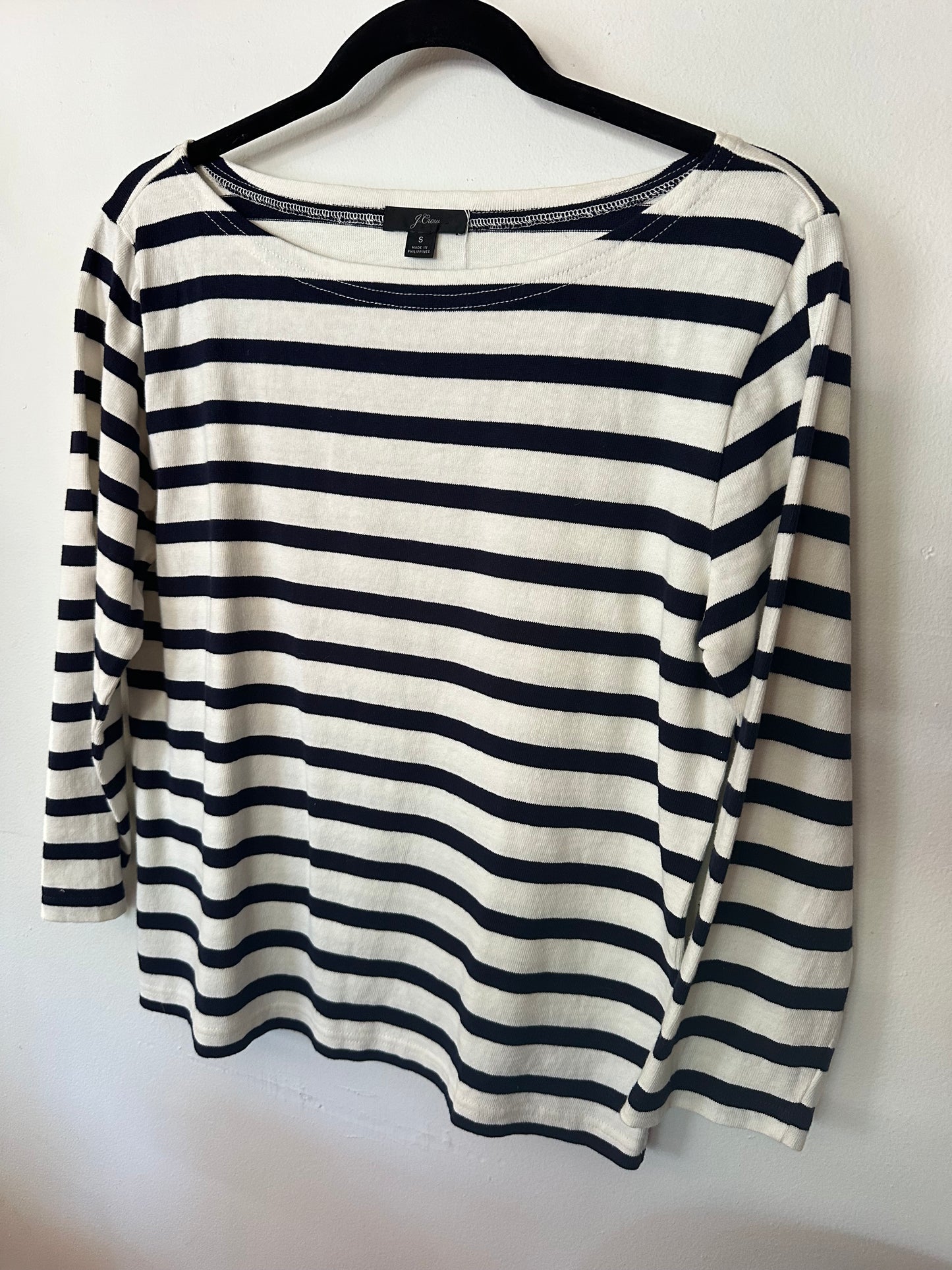 J Crew | 100% Cotton Navy Striped Top, S