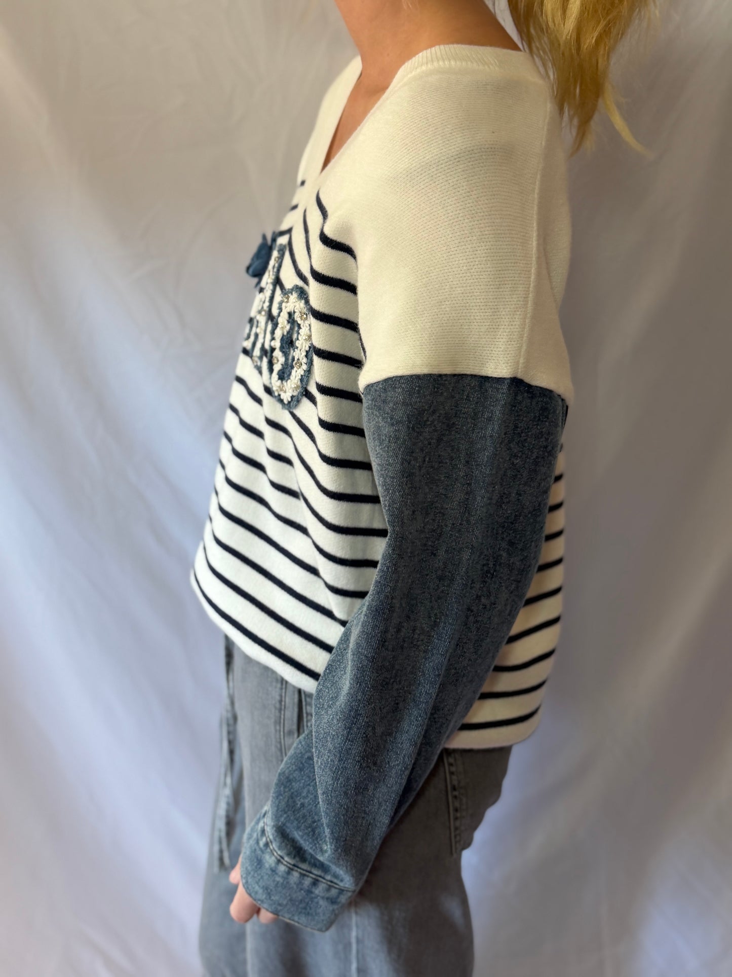 Aix-en-Provence | Ciao Repurposed Denim Sweater