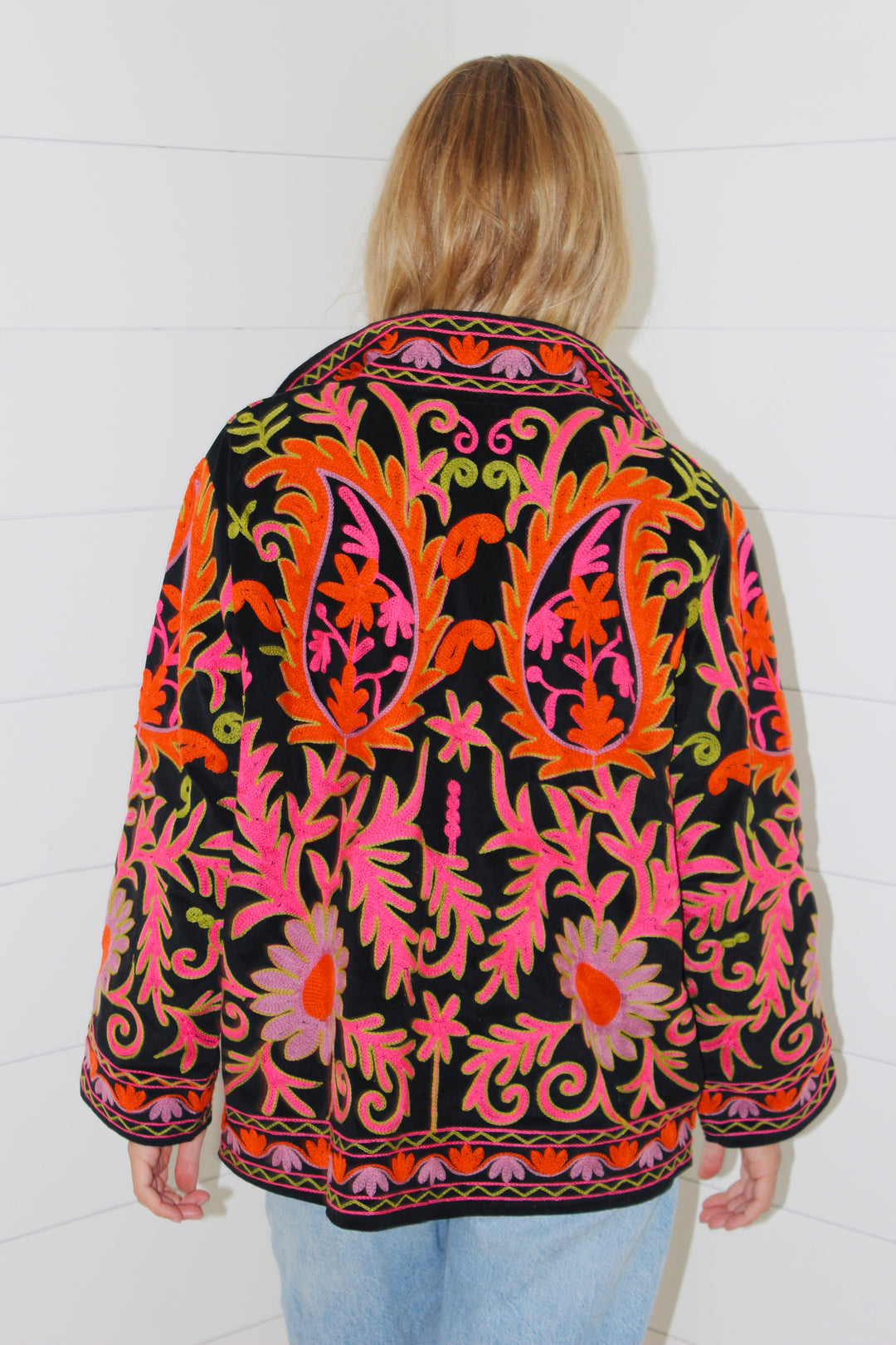 Endsley | Embroidered Floral Jacket, OS
