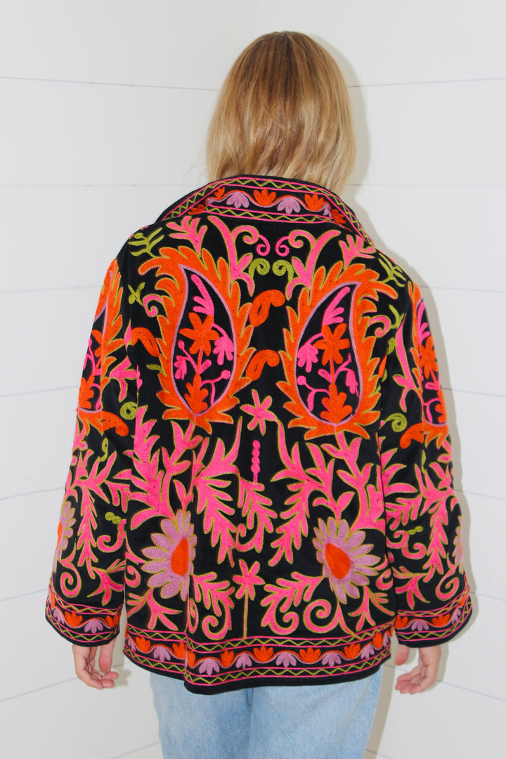 Endsley | Embroidered Floral Jacket, OS
