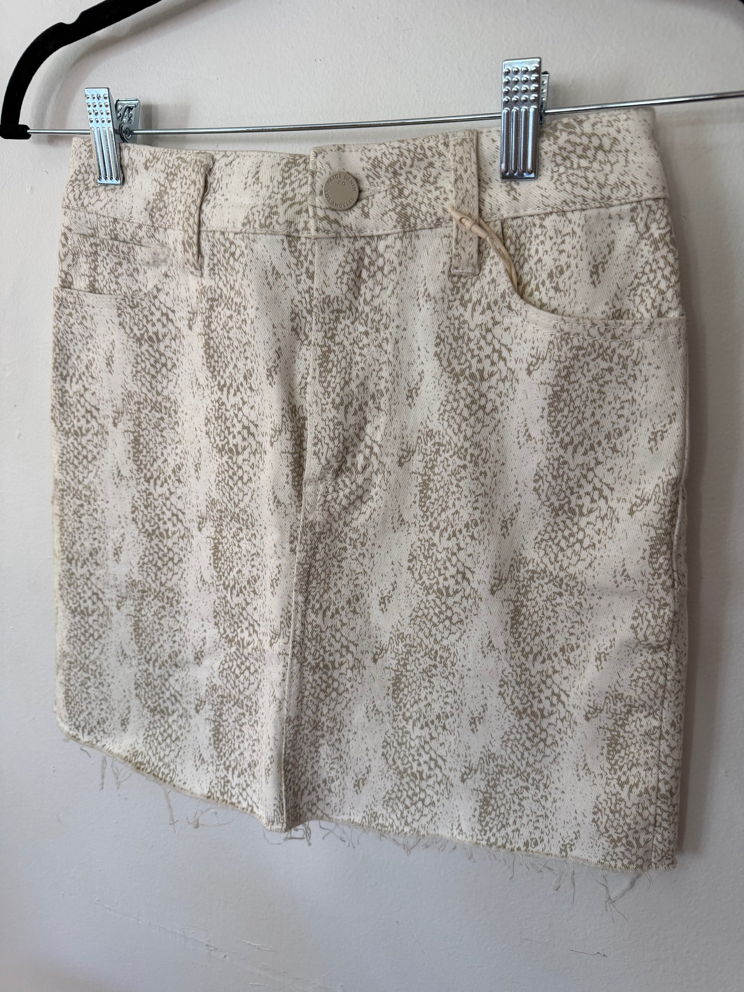 Paige | Snakeskin Denim Skirt