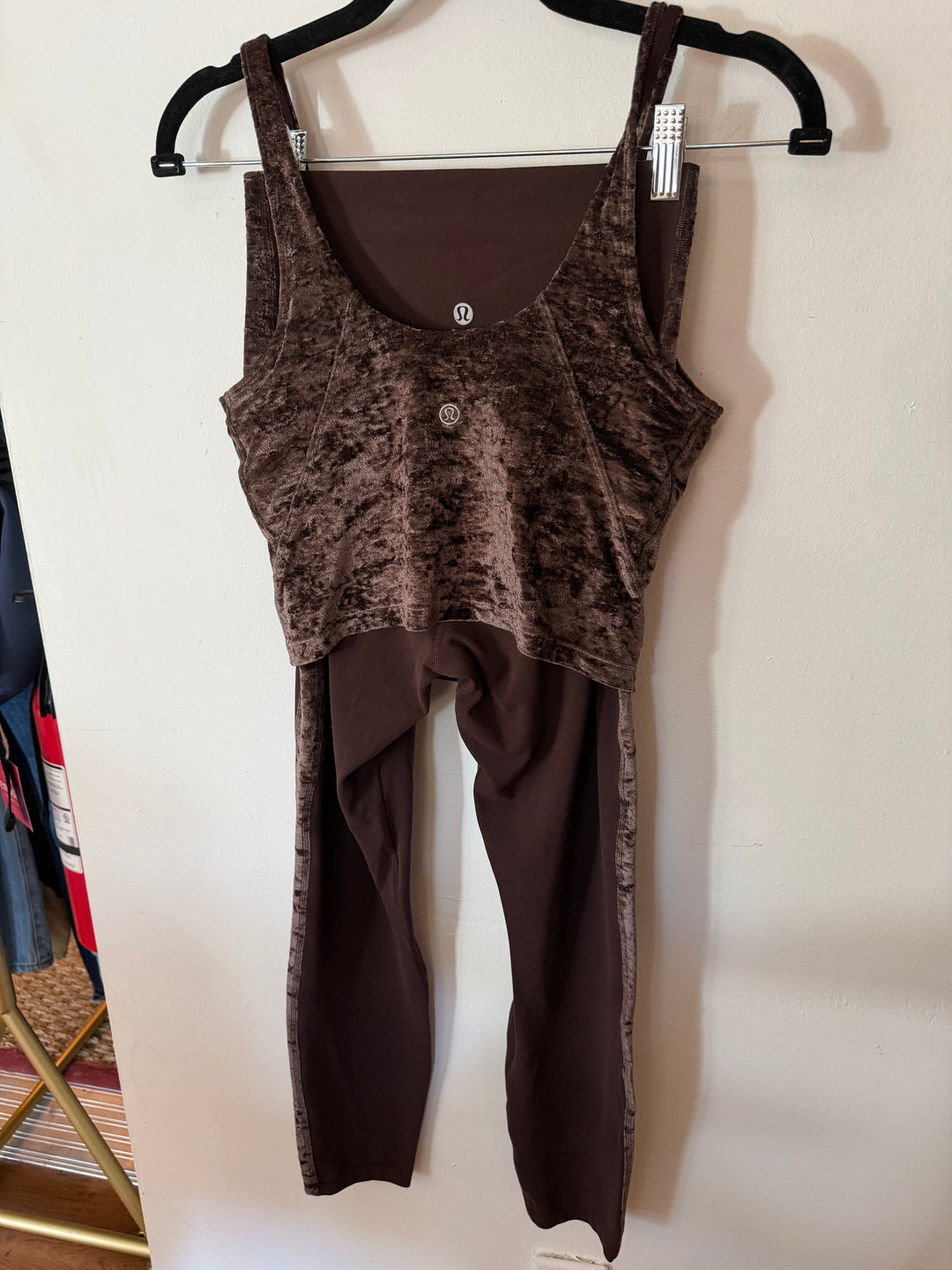 Lululemon | Brown Velvet Workout Set, 6