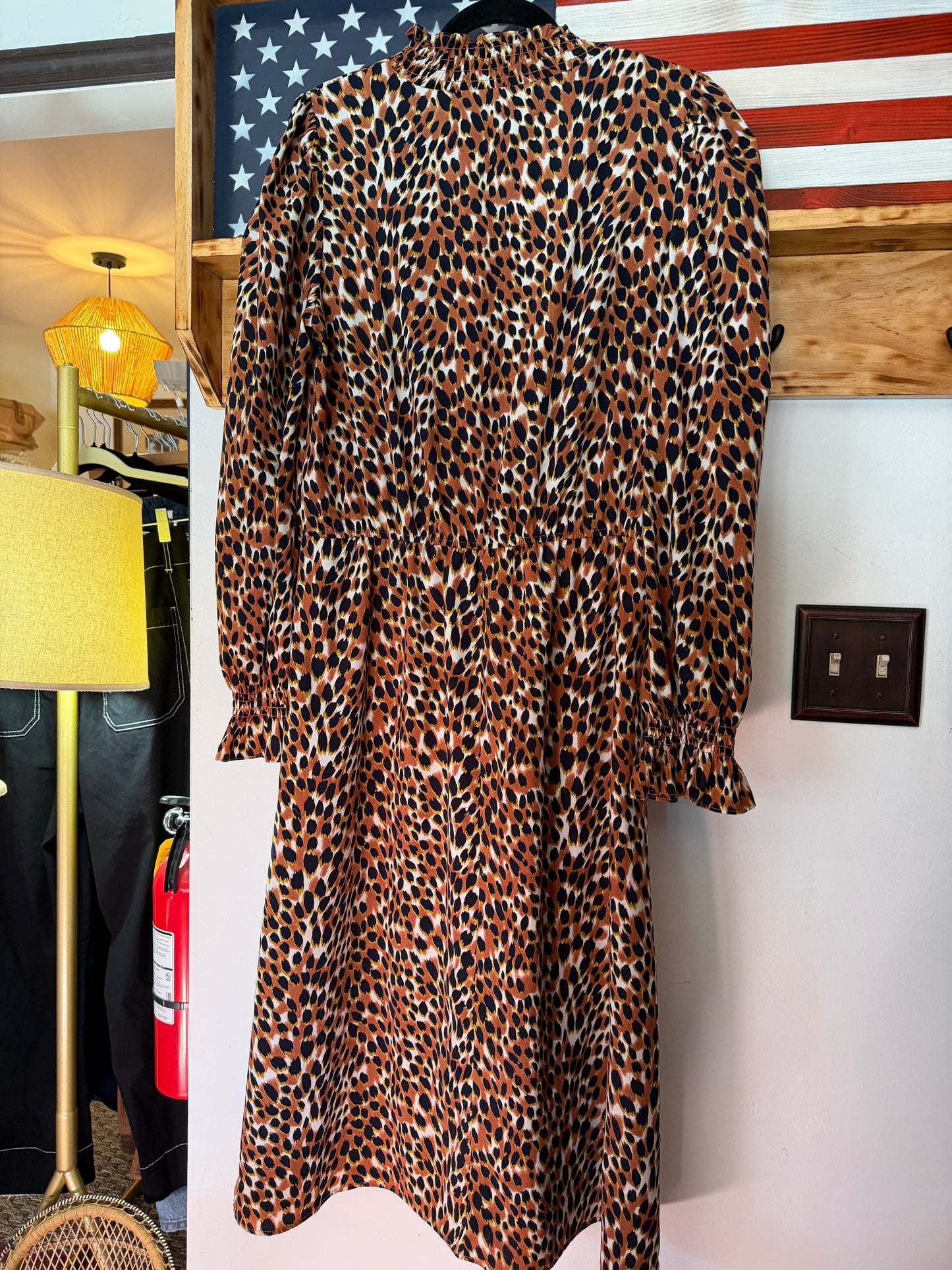 THML | Leopard Print Dress, L