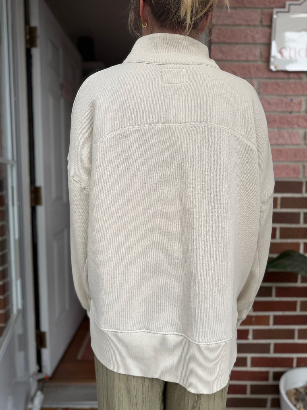 American Eagle | Quarter Button Cozy Pullover, S