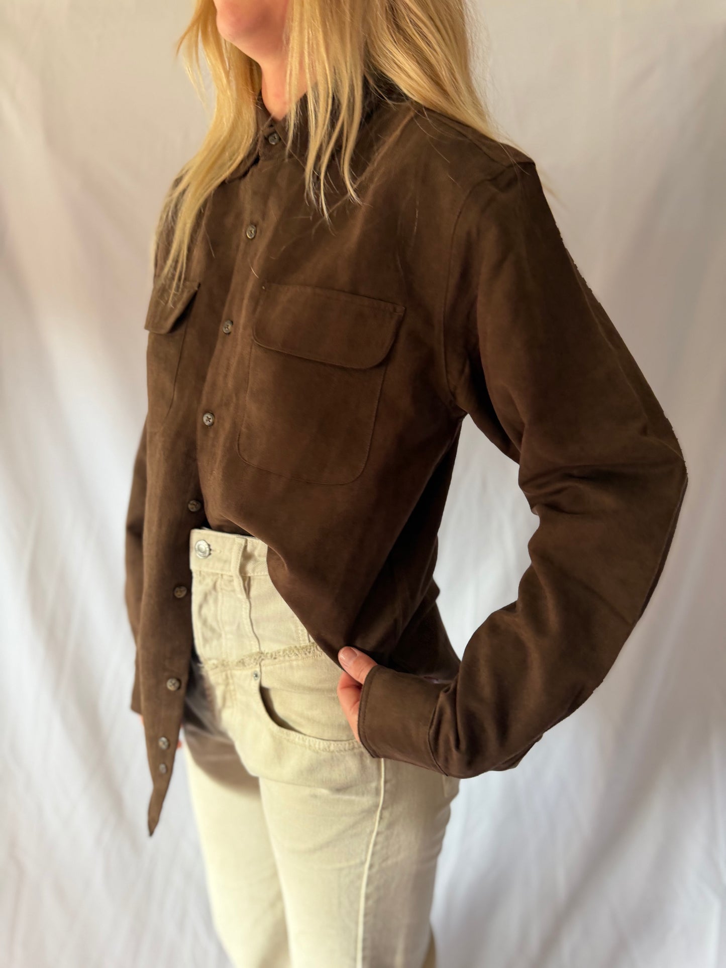 George | Suede Button Down, S (Mens)