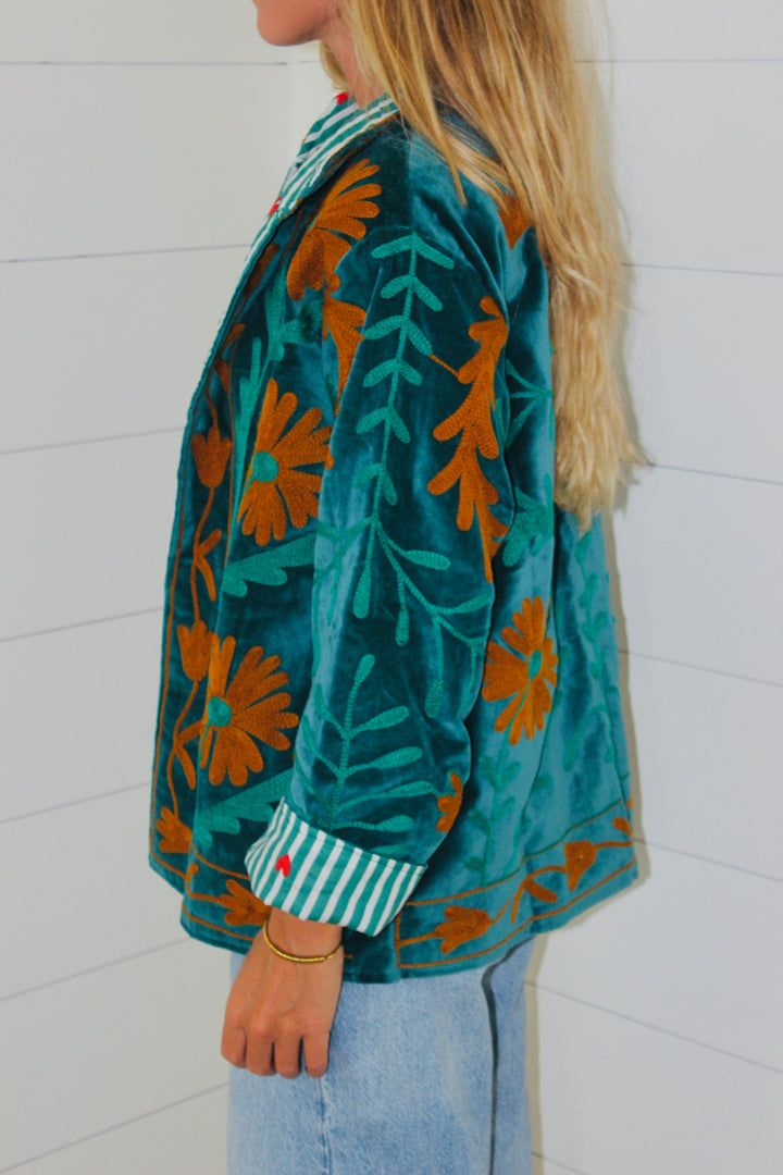 Endsley | Velvet Floral Jacket, OS
