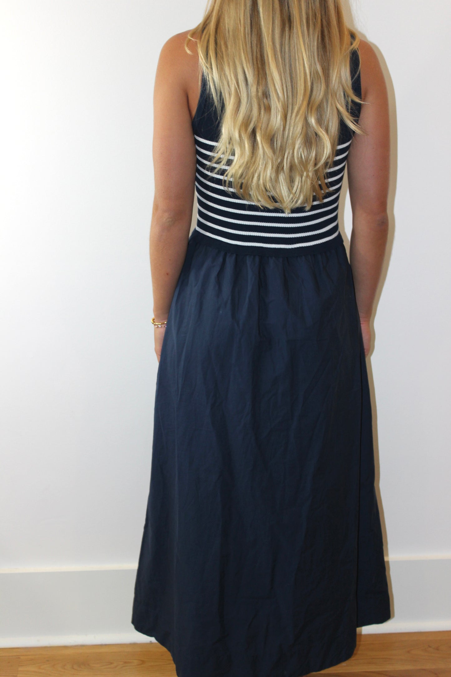 Sloane | Ankle Length Striped Dress, S