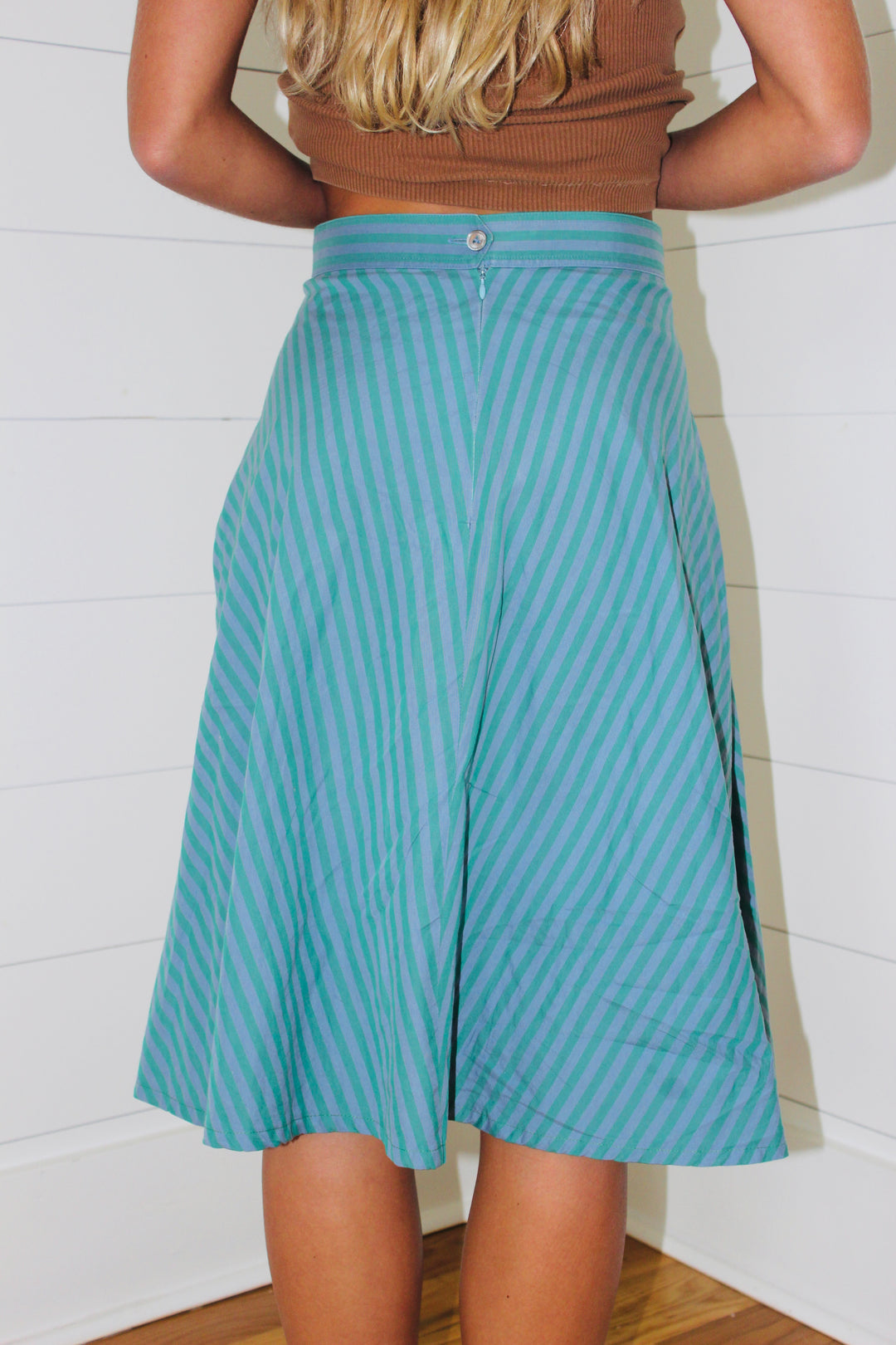 Endsley | Vintage Striped Midi Skirt, S/M