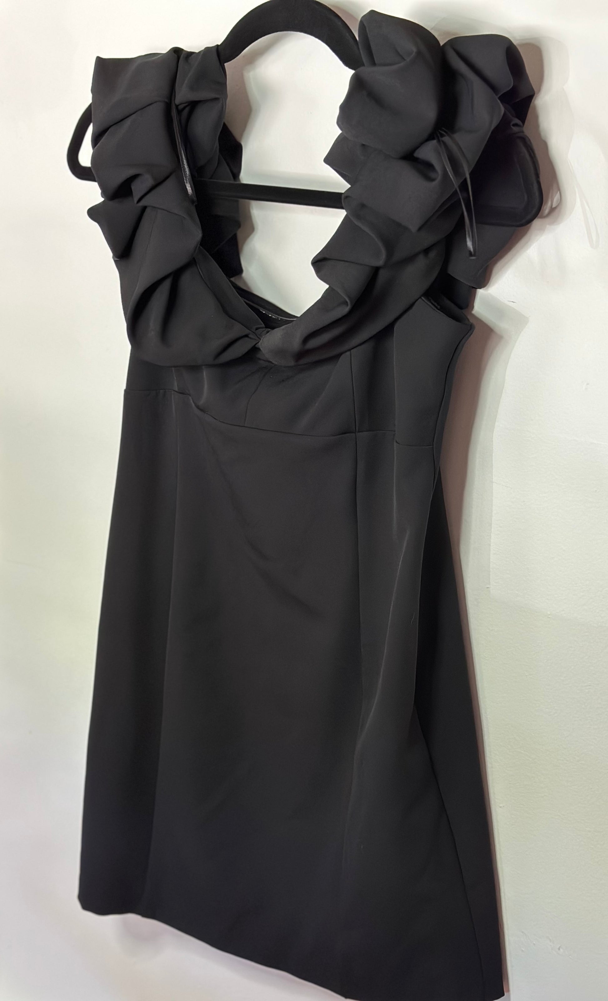 zara off the shoulder ruffle dress ZARA EMBROIDERED RUFFLED OFF-SHOULDER MIDI DRESS BLACK 100% cotton XS,S,M NWT