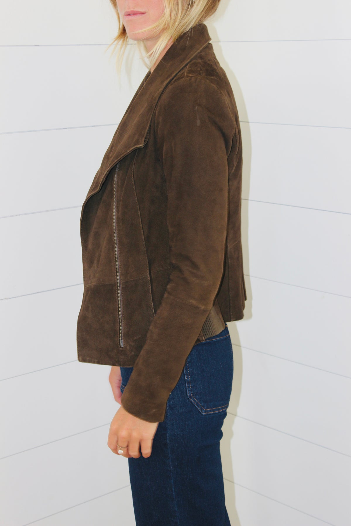 Vince. | Suede Scuba Jacket, XS