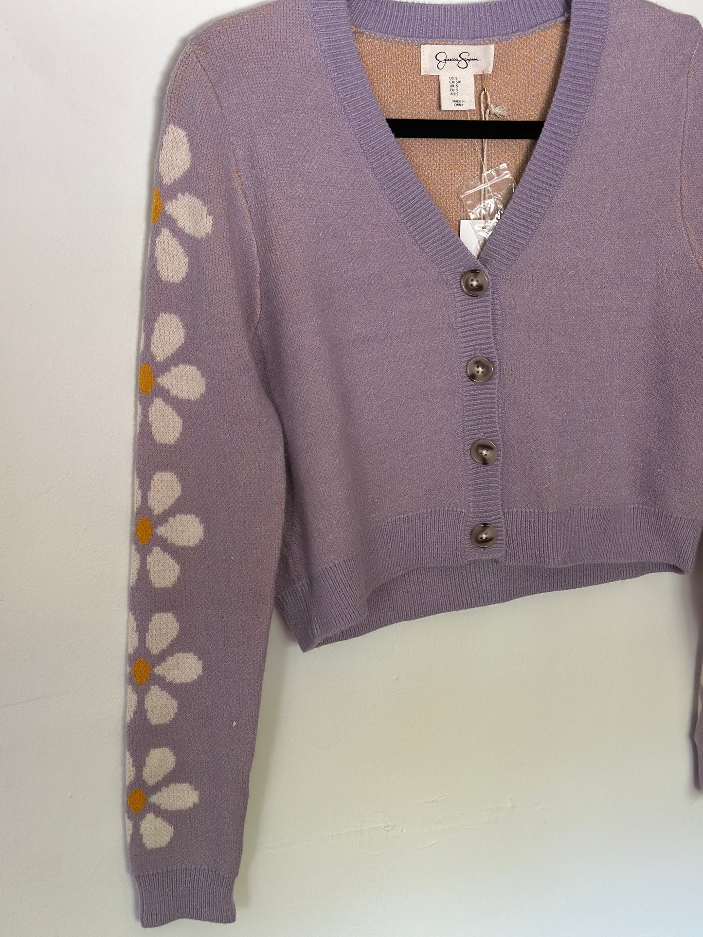 Jessica Simpson | Light Purple Daisy Cardigan