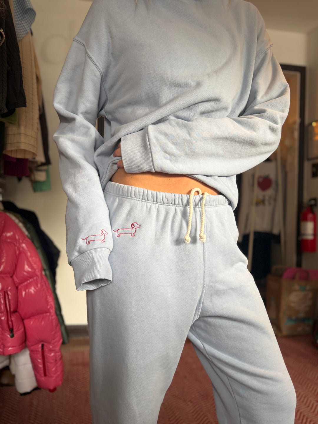 Perfectwhitetee | Baby Blue Sweat Set, M
