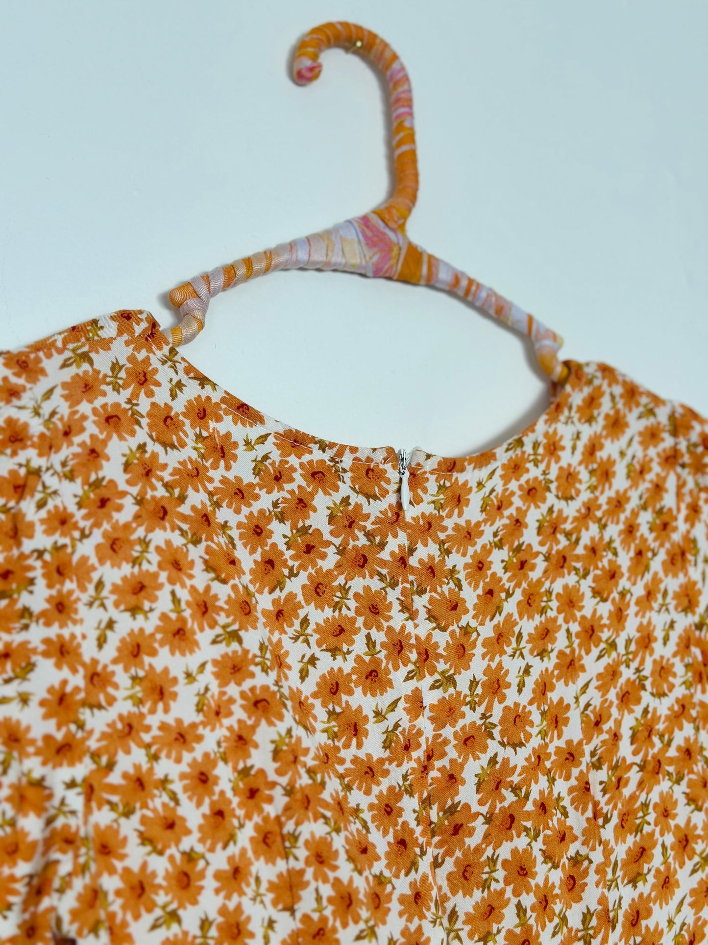 Morning Mist | Orange Floral Sundress