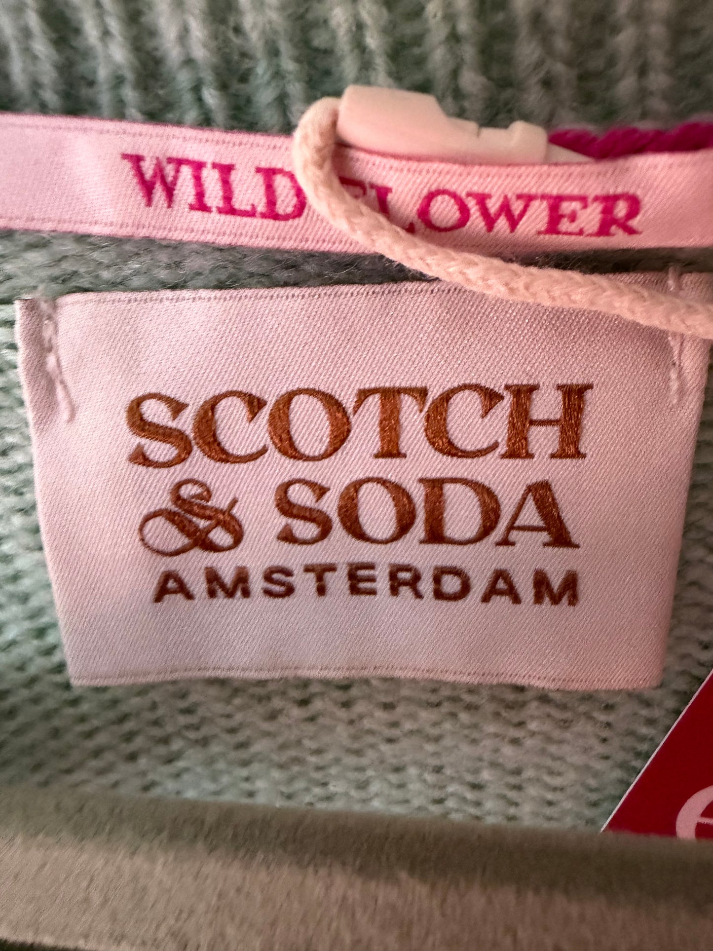 Scoth & Soda | Mint "Radiate Positivity" Wool Blend Sweater, M/L