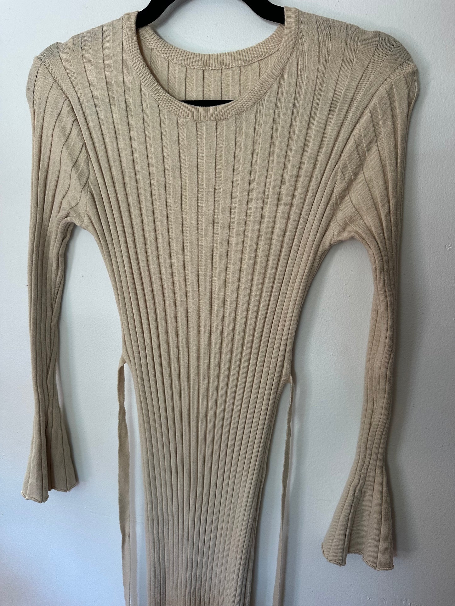 Maxi Knit Dress with Tie Belt, S