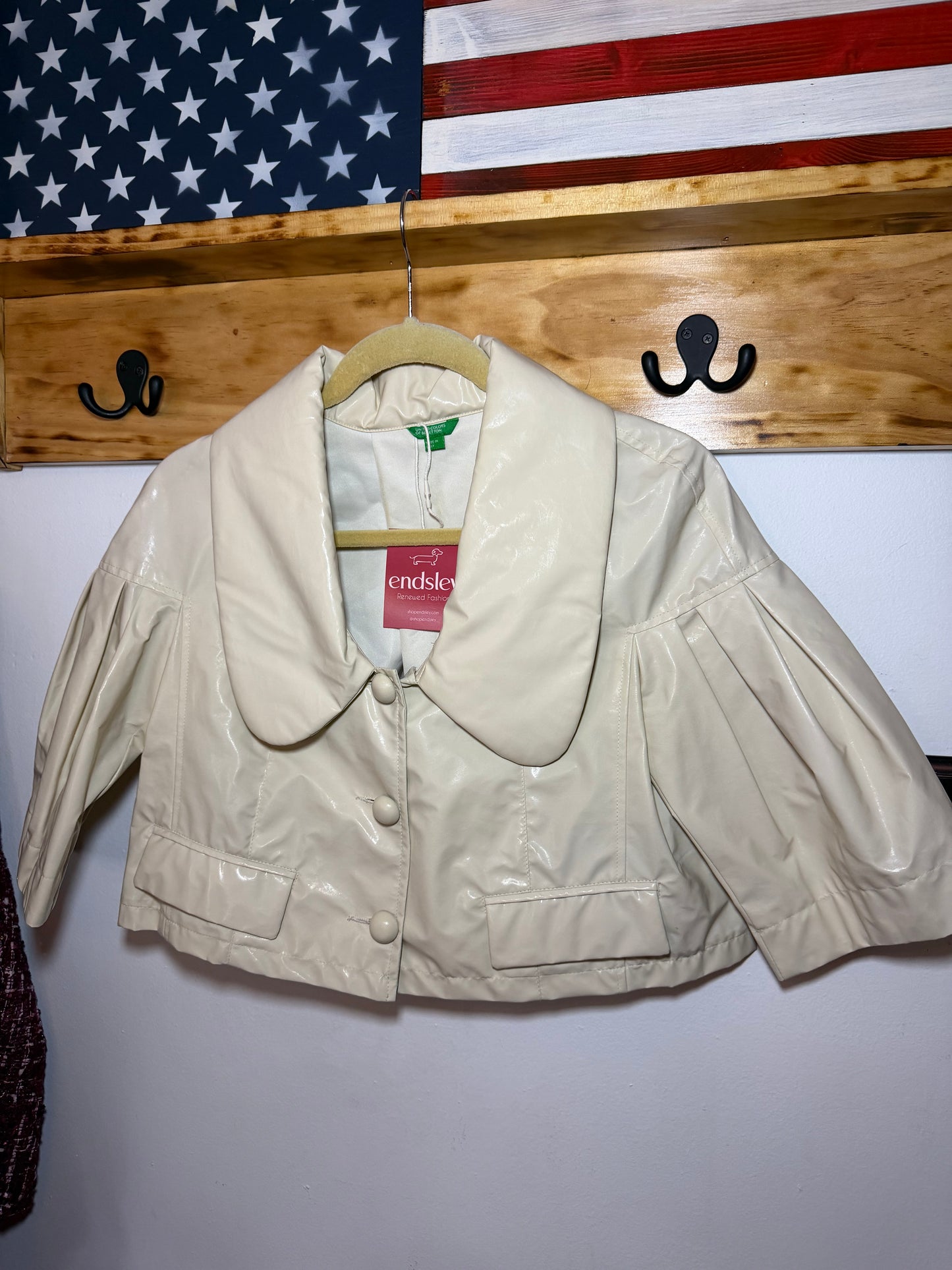 United Colors of Benetton |  Cropped Collared Jacket, XS/S