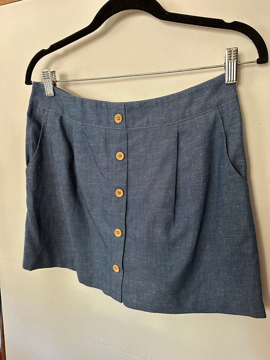 Sezane | 100% Cotton Button Skirt