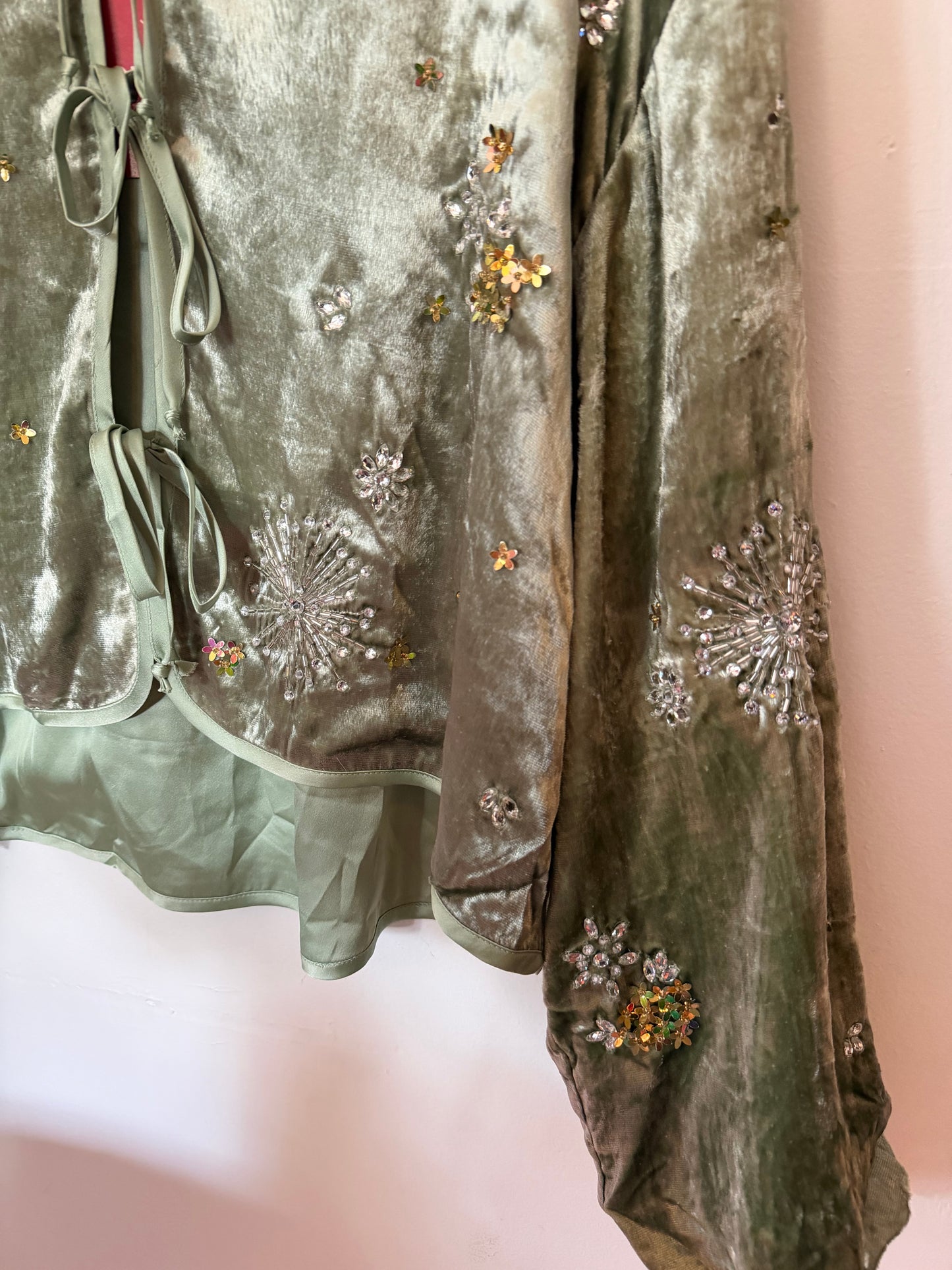 Lyrebird | Velvet Tie Up Top, XS