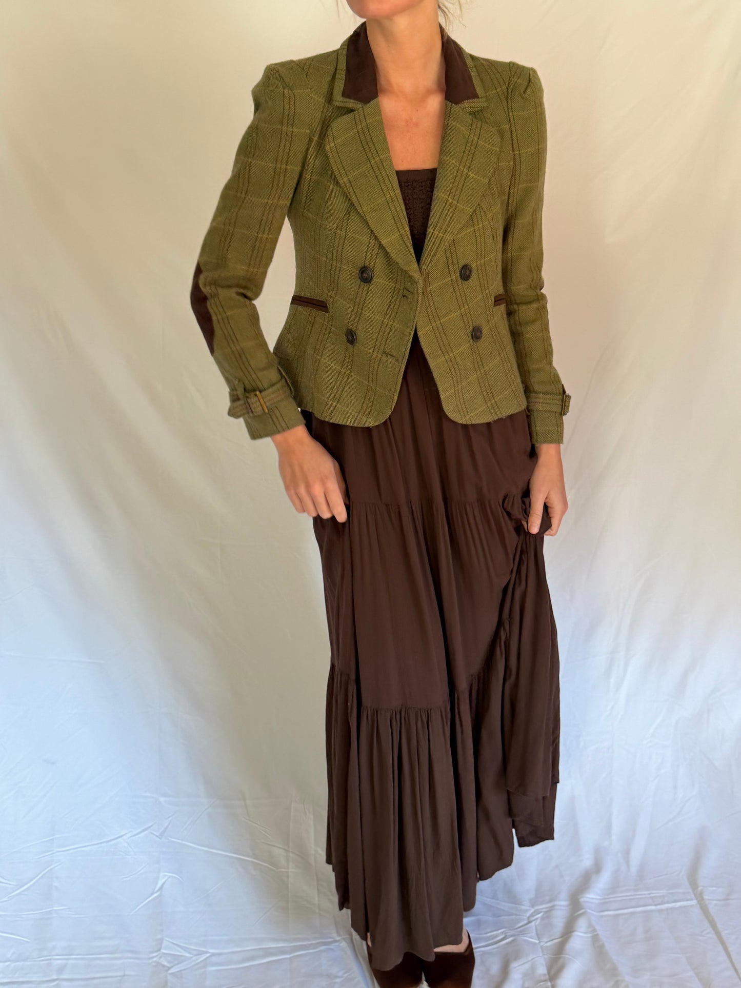 Willow and Clay | Plaid Suede Jacket, S