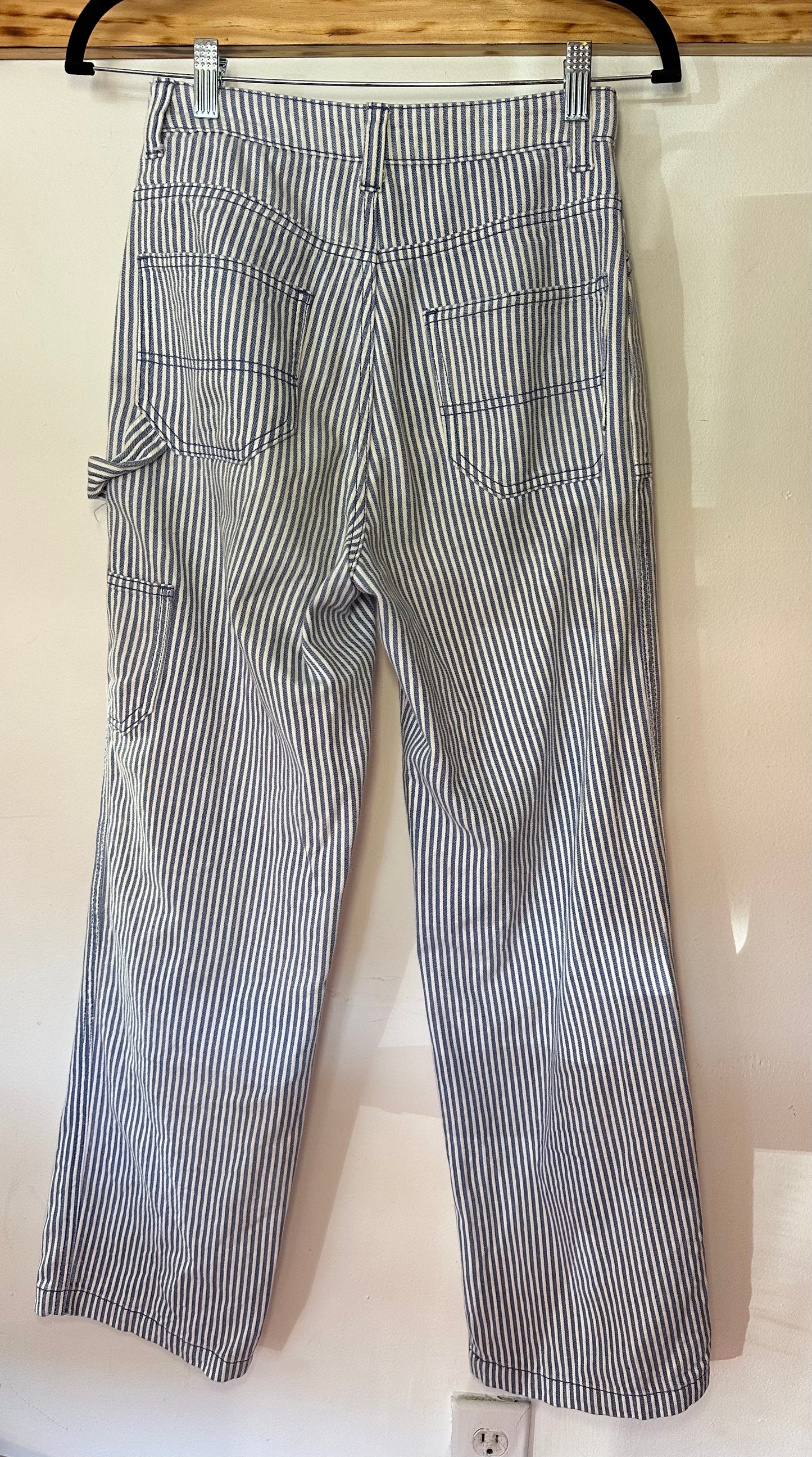 Divided | Blue and White Striped Jeans, 2