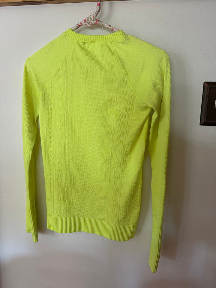 Lululemon | Neon Yellow Textured Long Sleeve