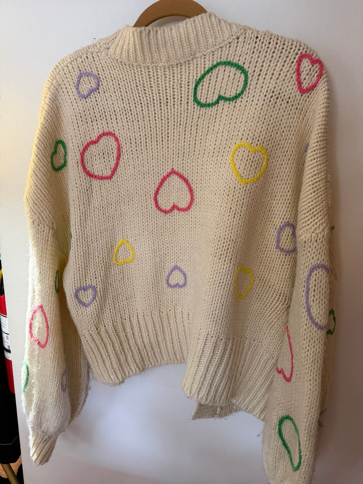 Glamorous UK | Knit Cardigan with Hearts, 10