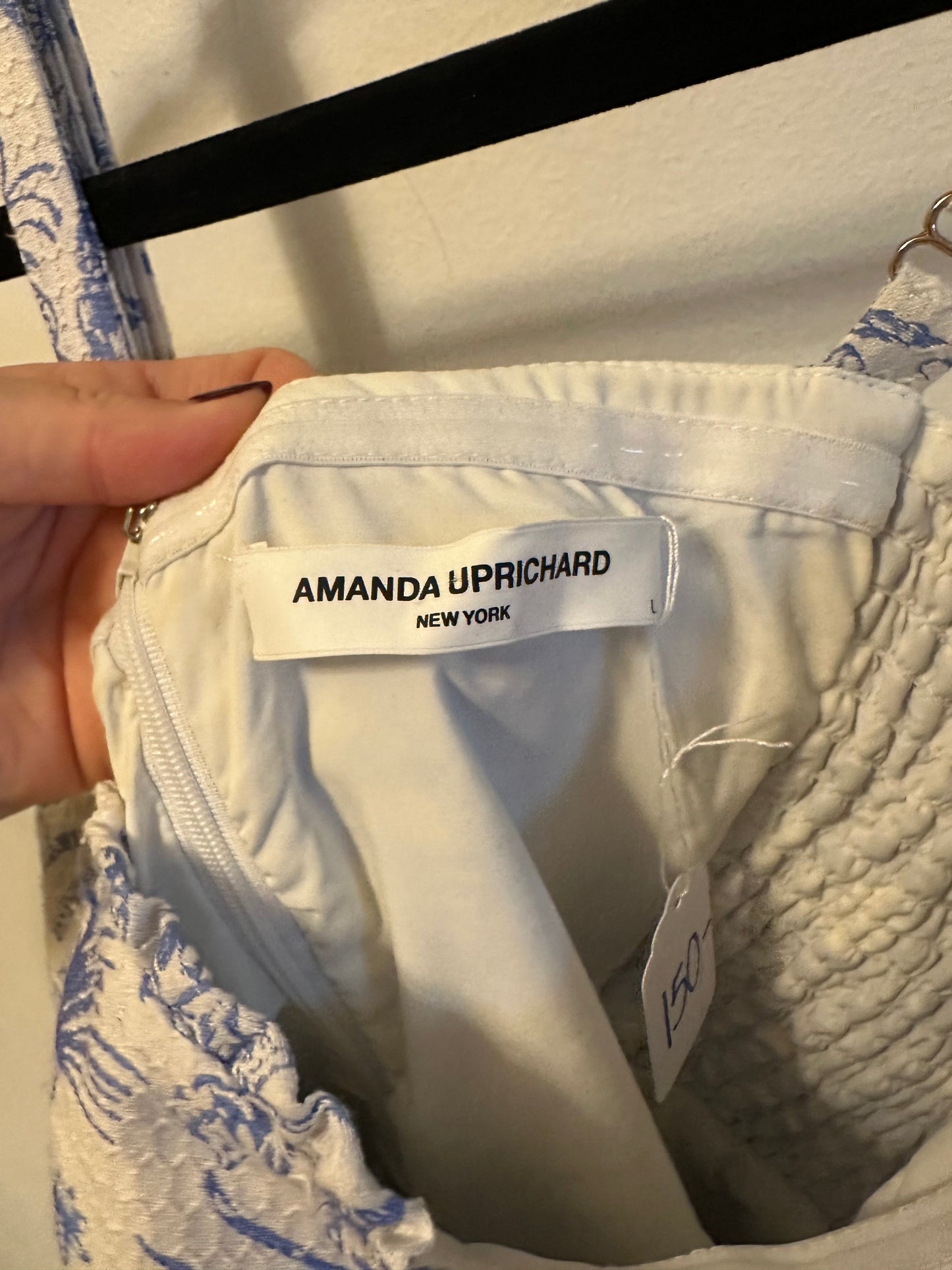 Amanda Uprichard | Light Blue Patterned Dress