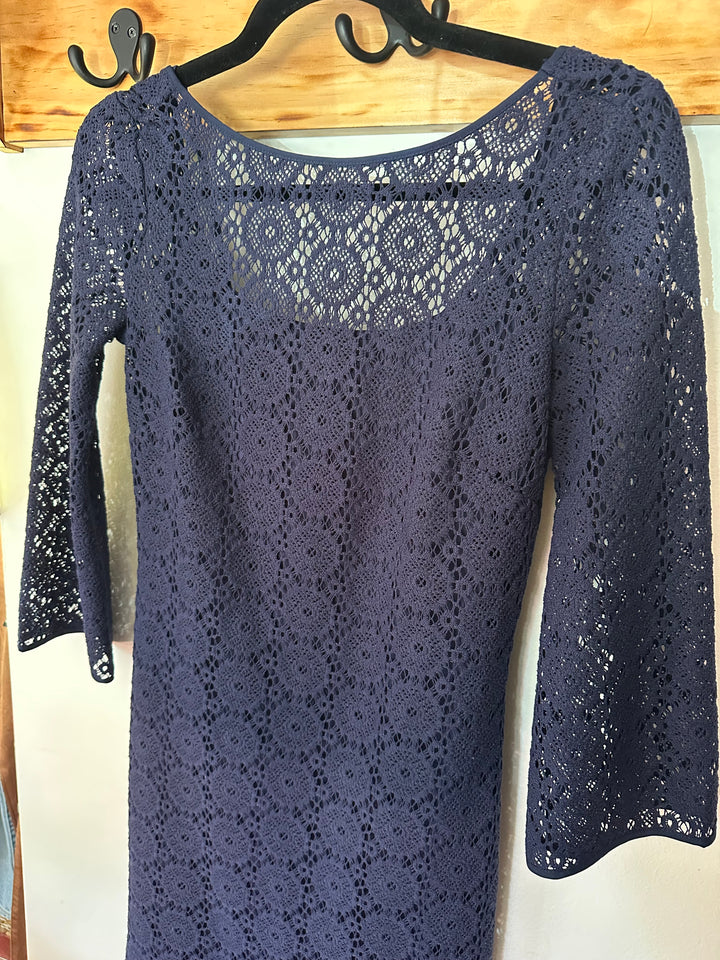Lily Pulitzer | Navy Long Sleeve Lace Dress, XXS