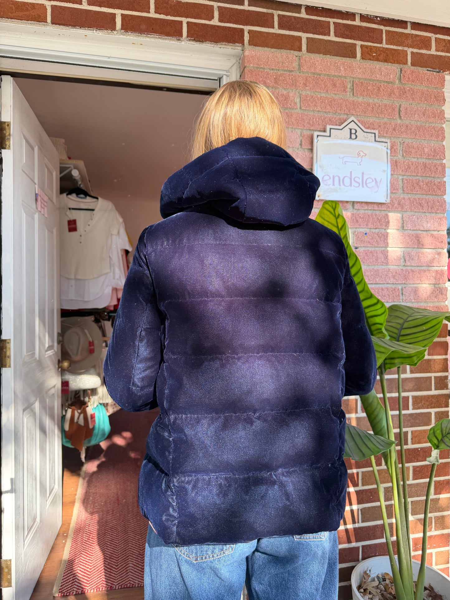 ZARA | Velvet Down Puffer Jacket, S