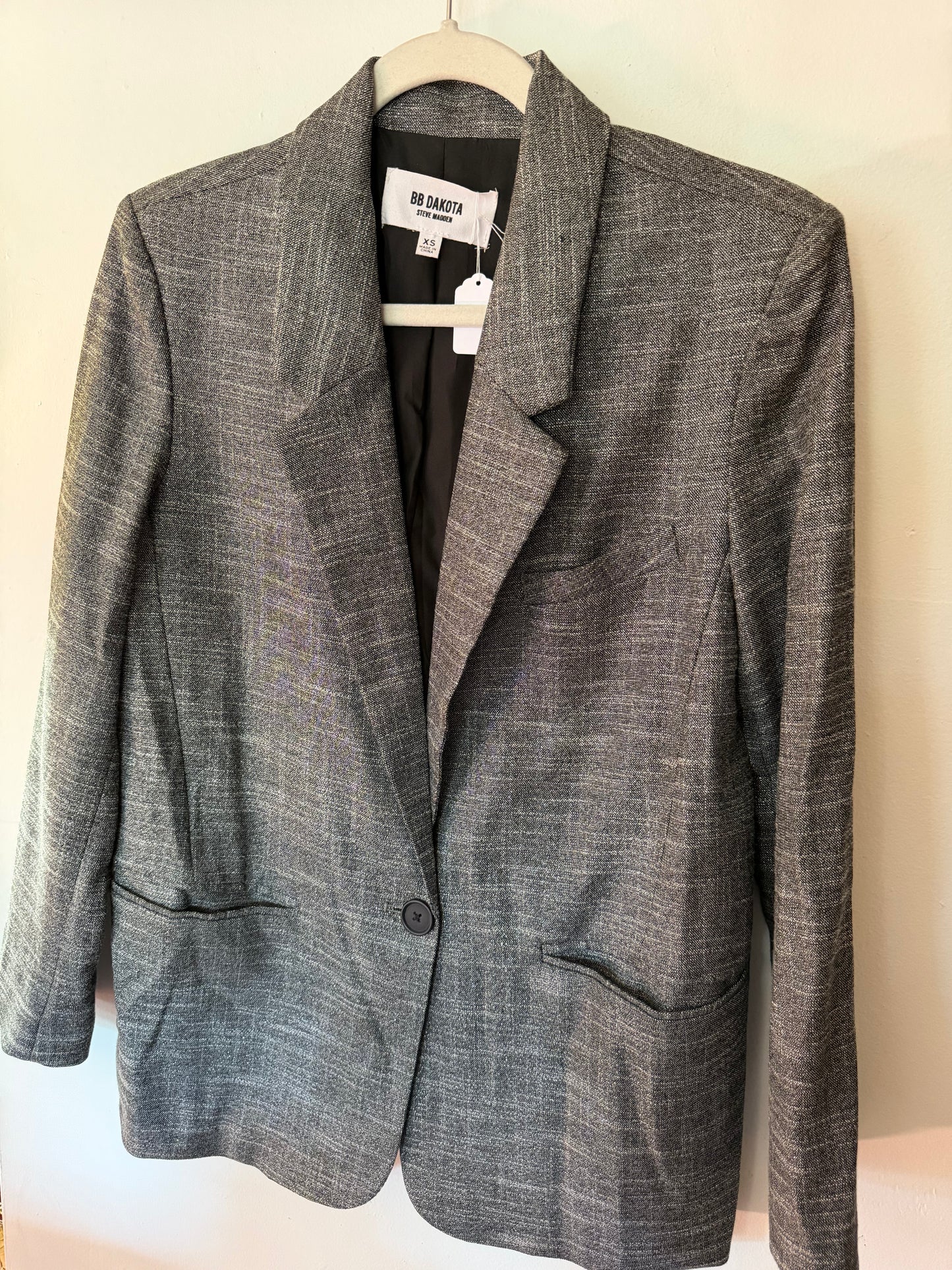 BB Dakota | Silver Shimmer Blazer
