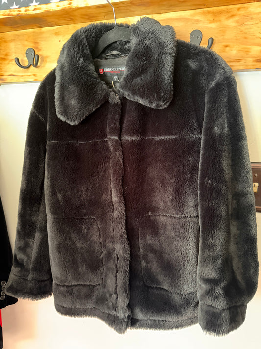 Black Fuzzy Jacket, S