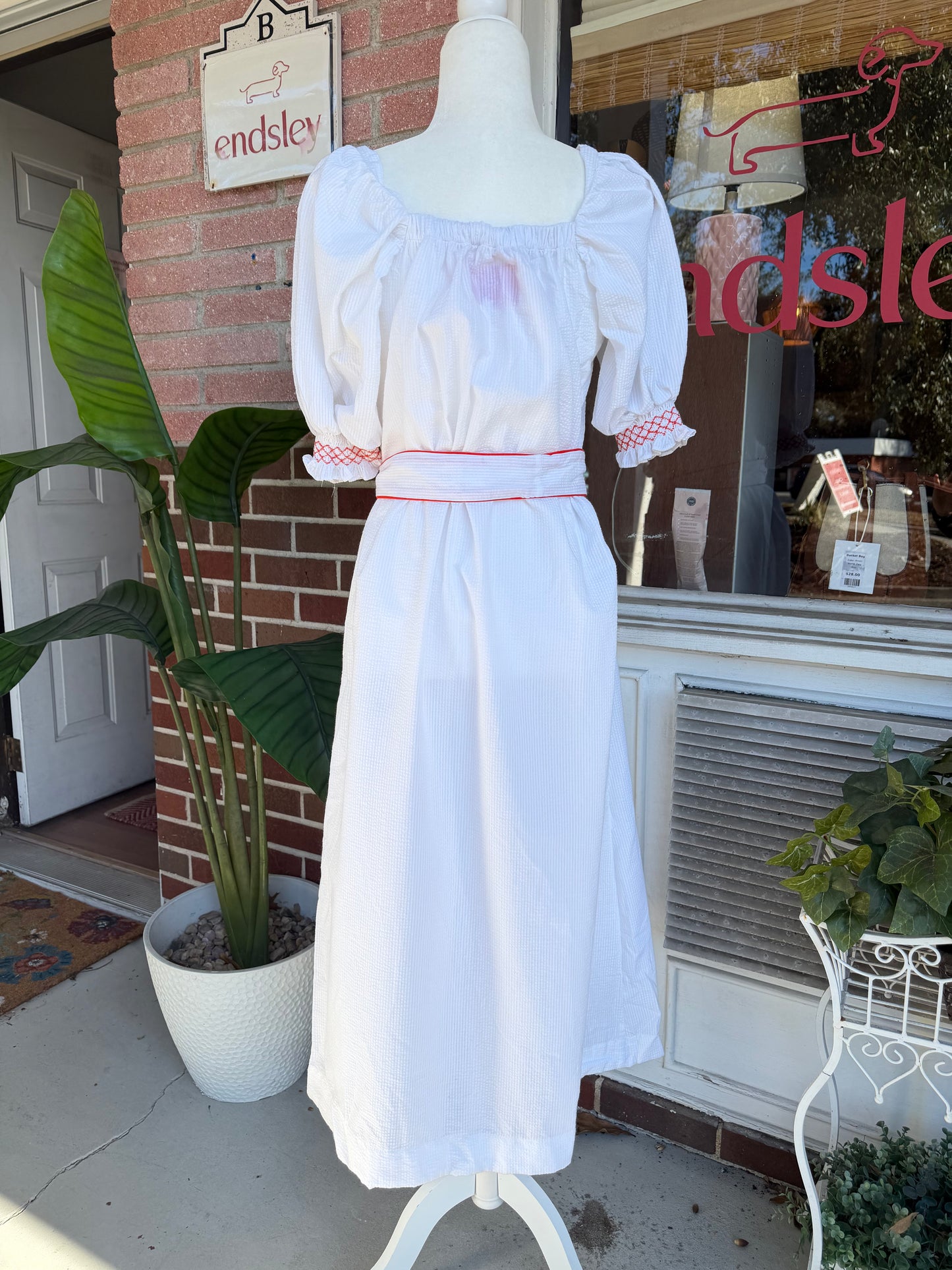 Dondolo + Pencil & Paper  | Heart Pocket Tie Waist Dress, XXS