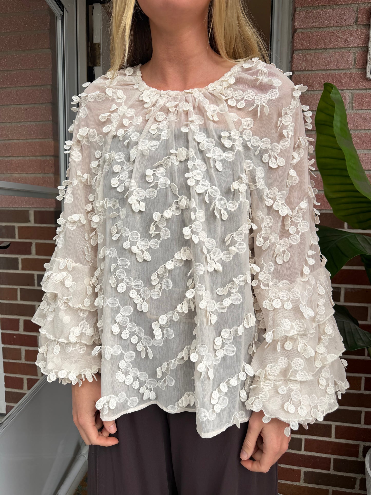 MINT | Sheer Textured Blouse, 14