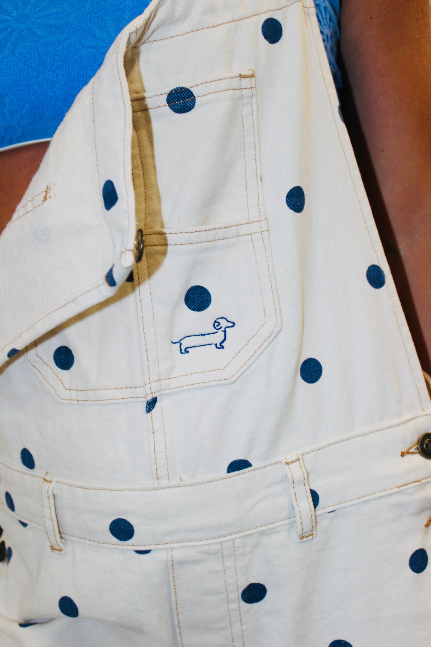 Endsley | Polka Dot / Flip Flop Overalls, M