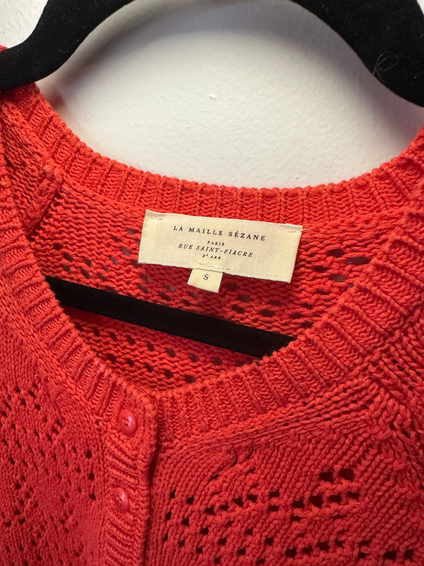 Sezane | Orange/Red Knit Sweater, S