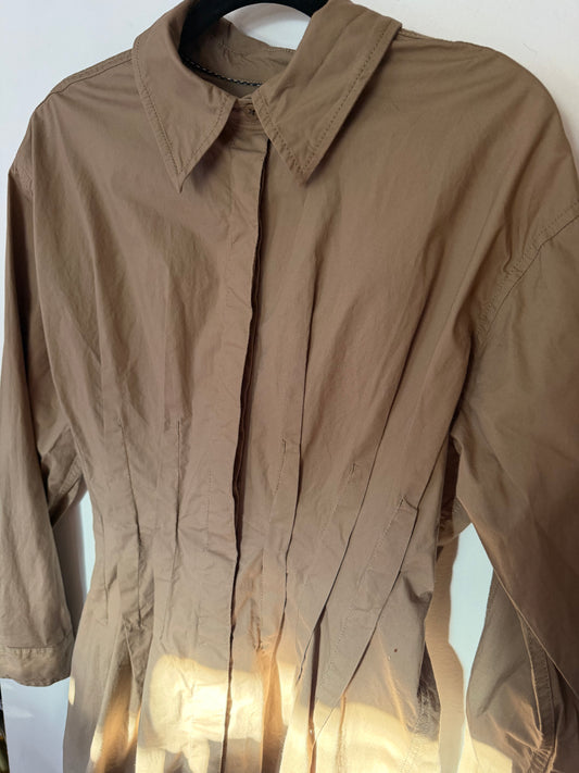 Pilcro | Pleated Long Sleeve Dress, M