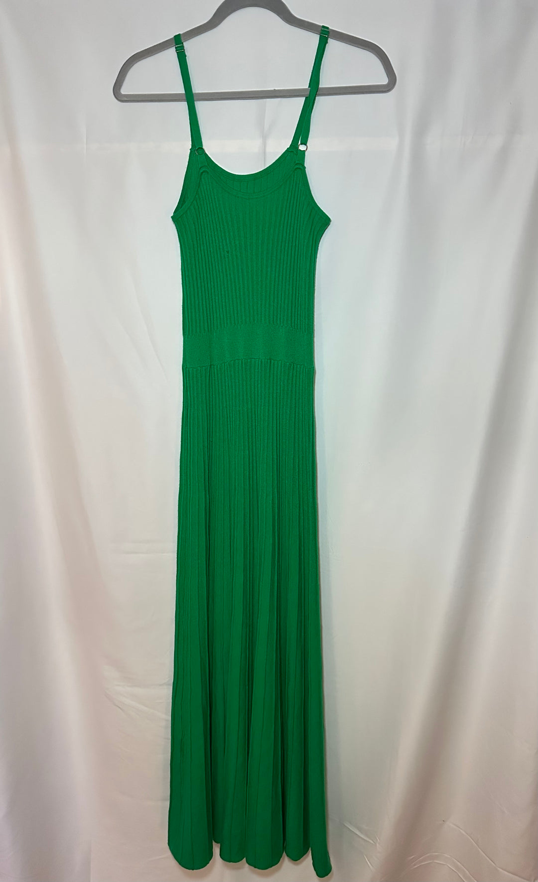 Green Knit Maxi Dress, S