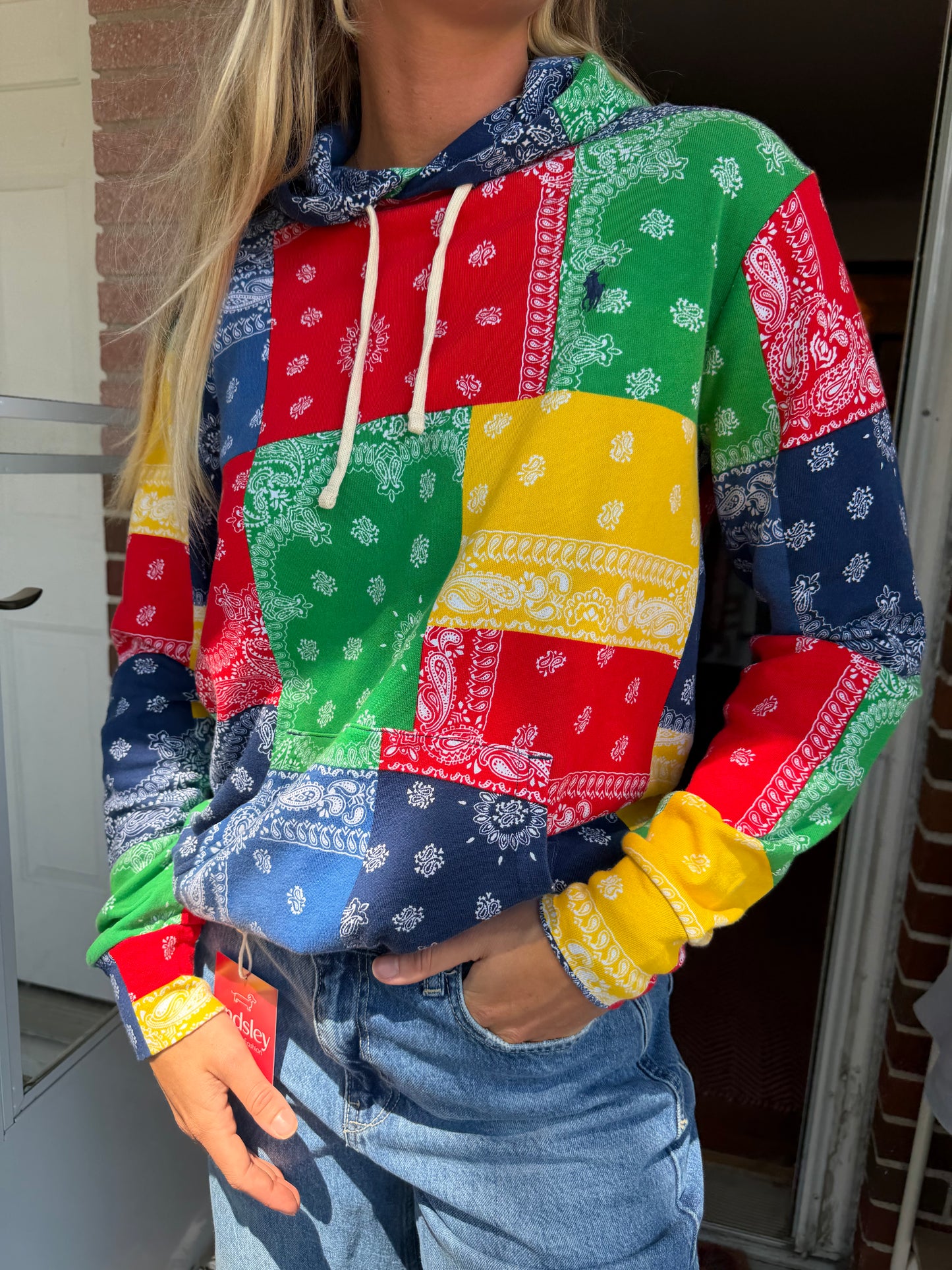 Polo Ralph Lauren | Bandana Patchwork Hoodie, S