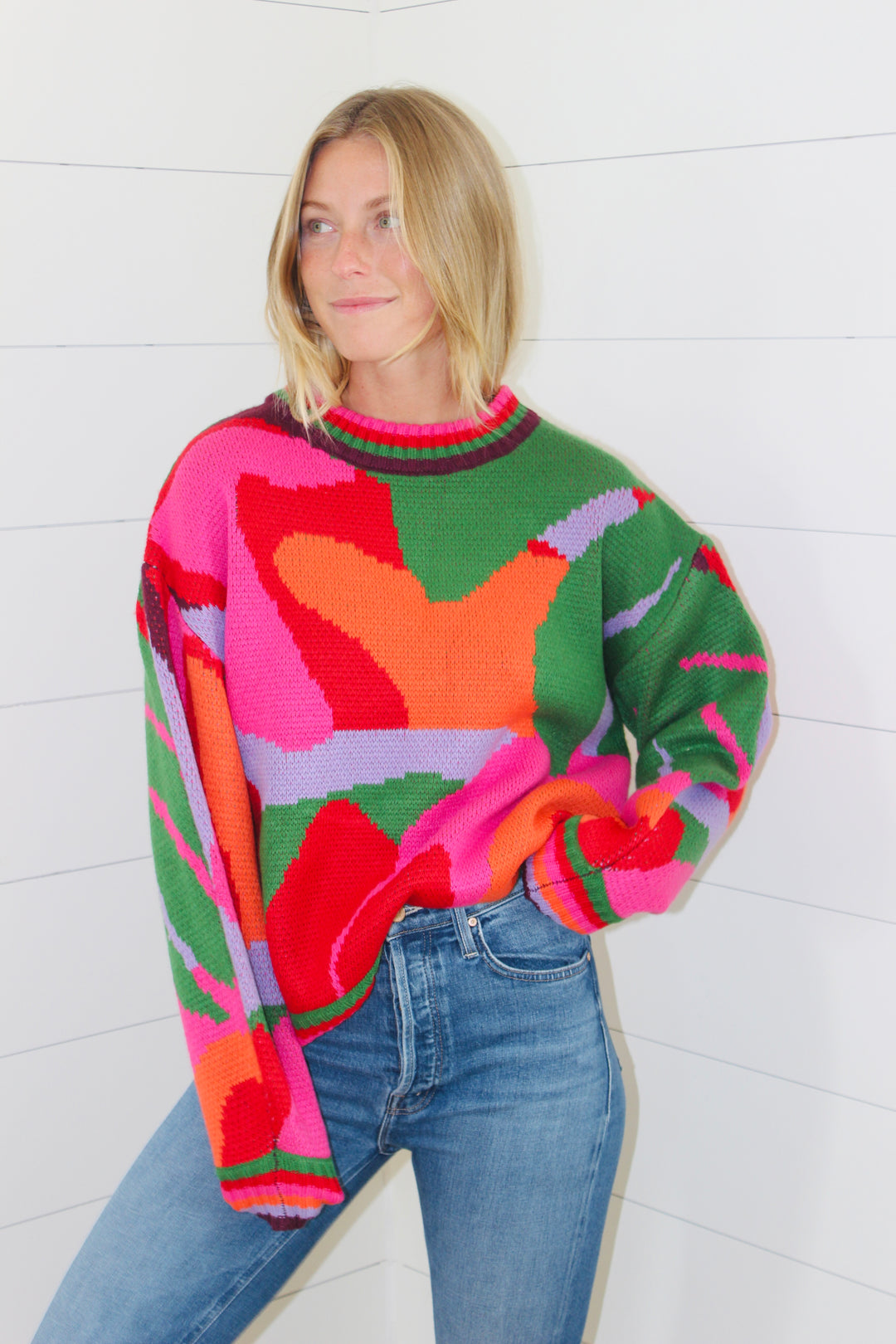 See And Be Seen | Abstract Knit Sweater, S