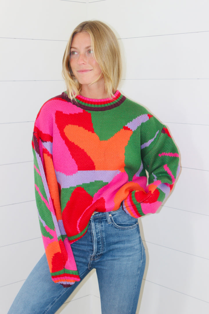 See And Be Seen | Abstract Knit Sweater, S