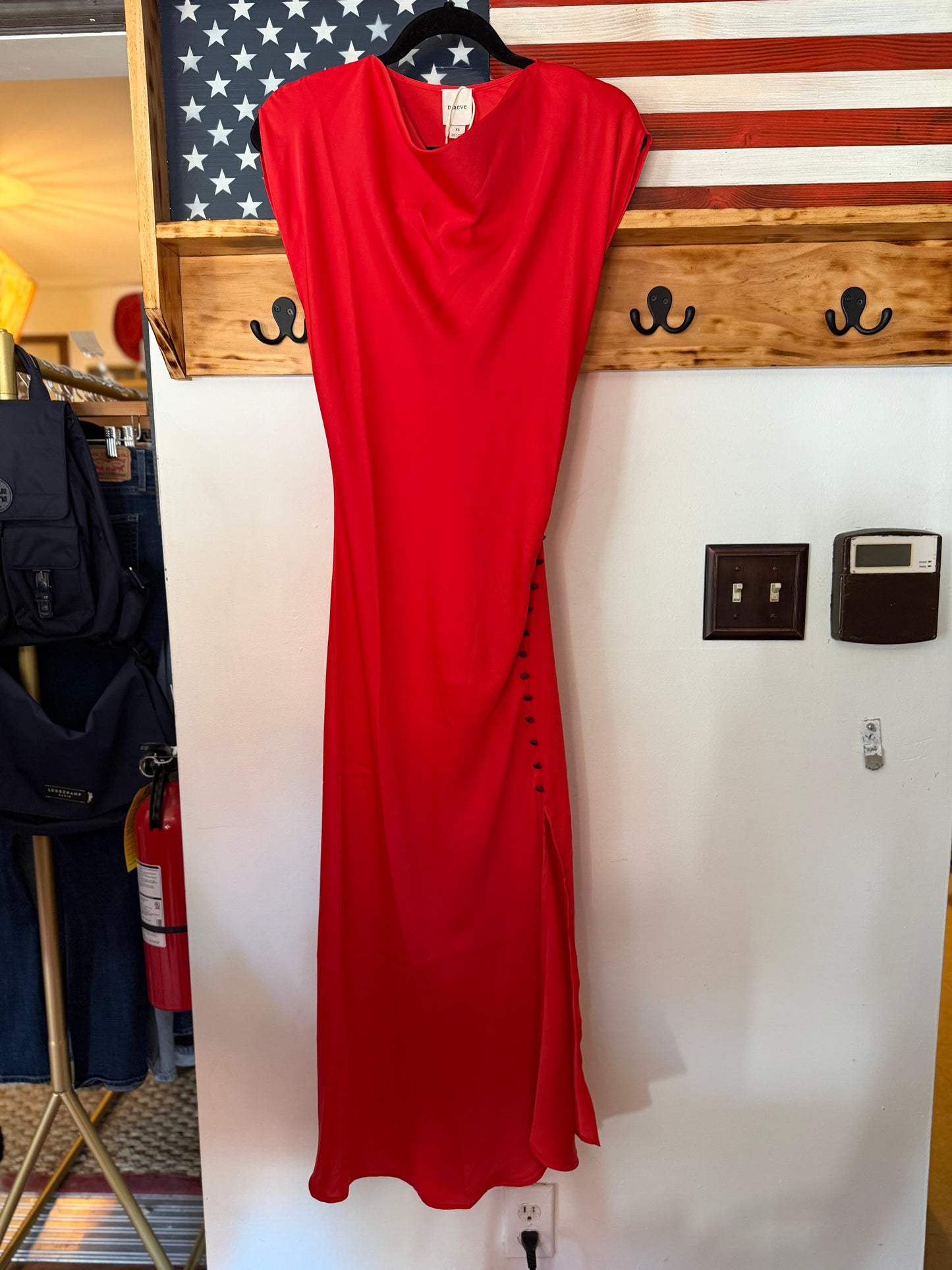 Maeve | Red Midi Dress, XS