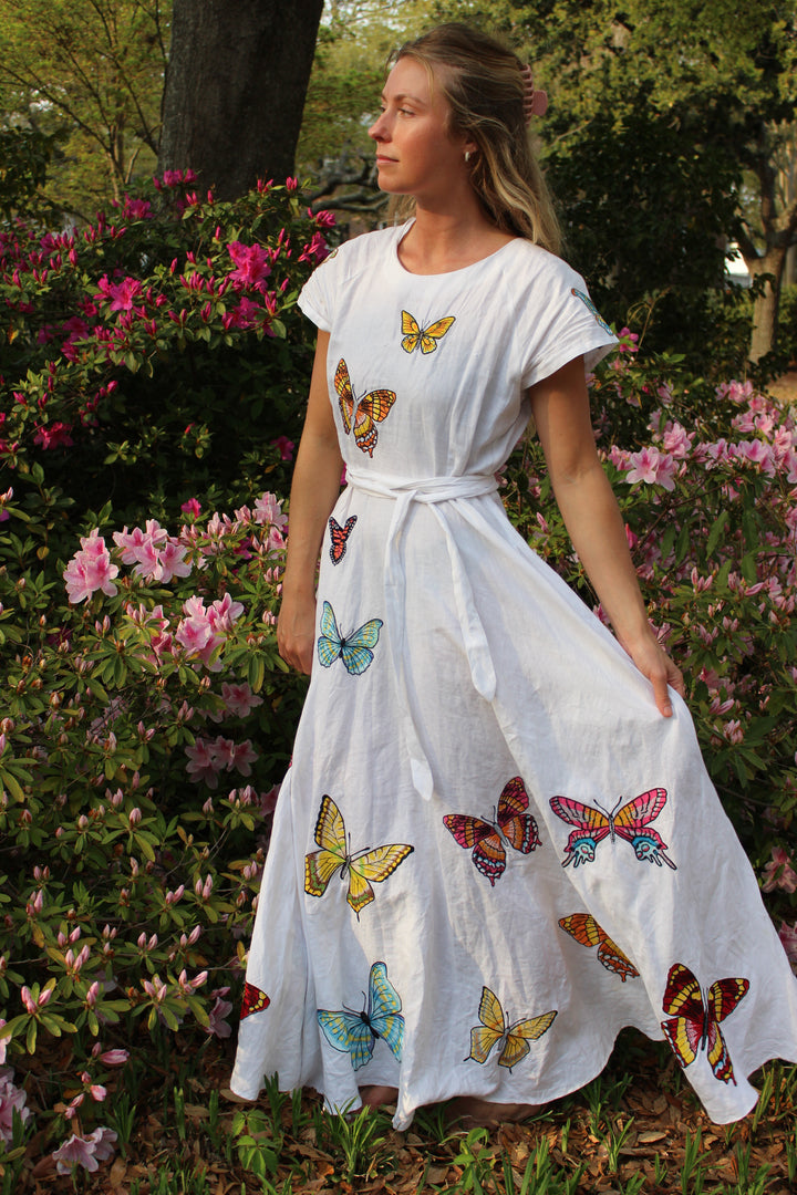 Fanm Mon | Butterfly Papiyon Maxi Dress, L