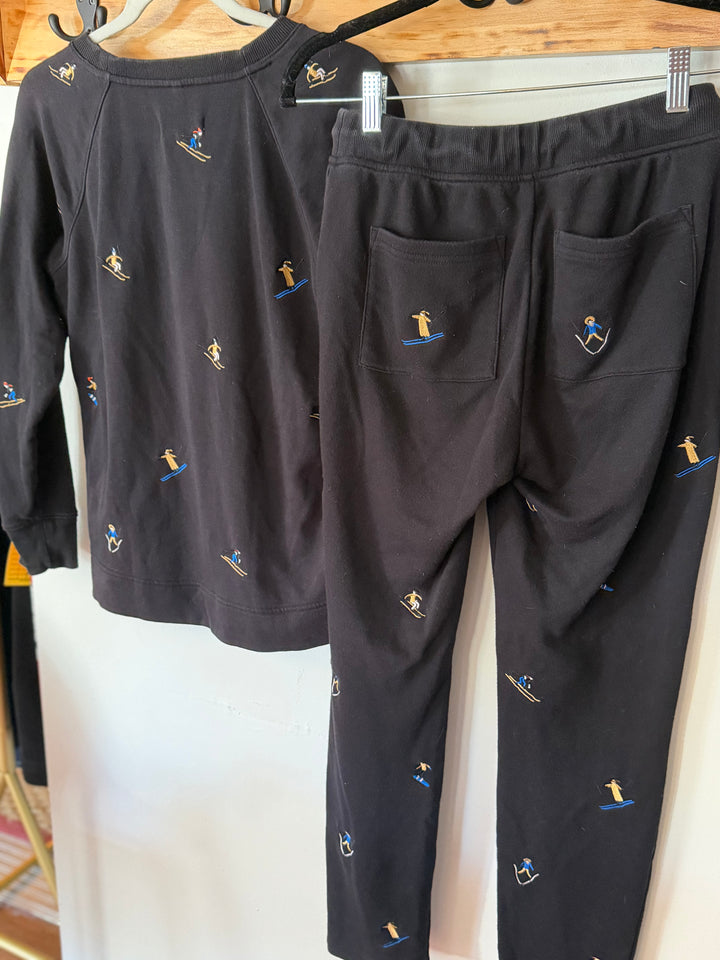 Loft | Embroidered Skiing Lounge Set, XS