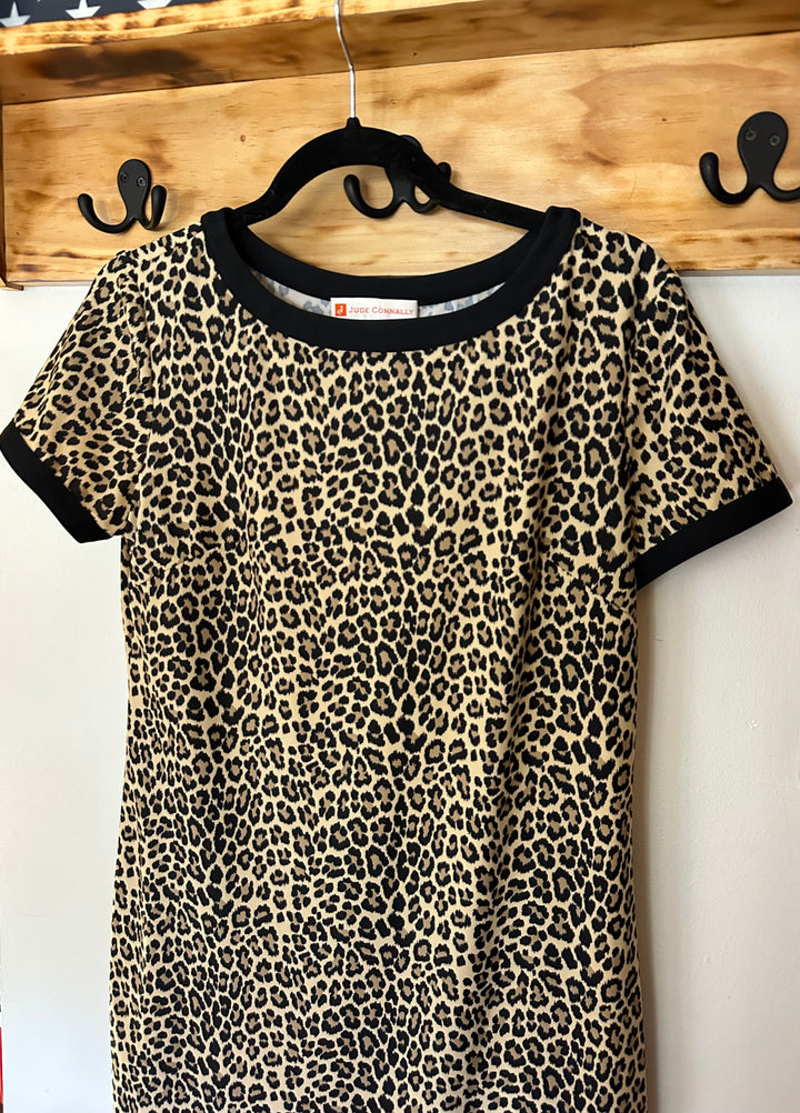 Jude Connally |  Cheetah Print T-Shirt Dress, S