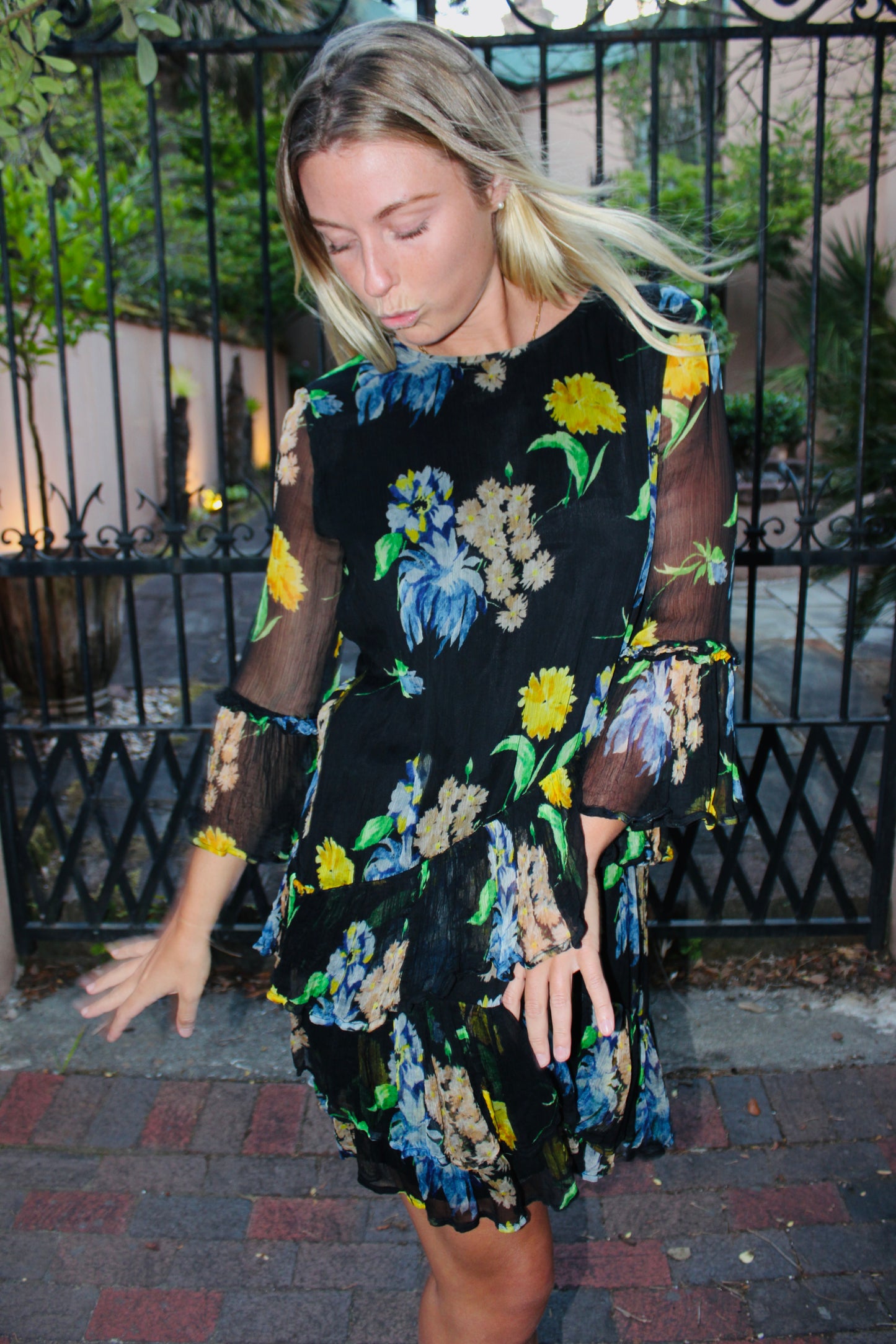 Ganni  | Flowy Floral Dress, S/M