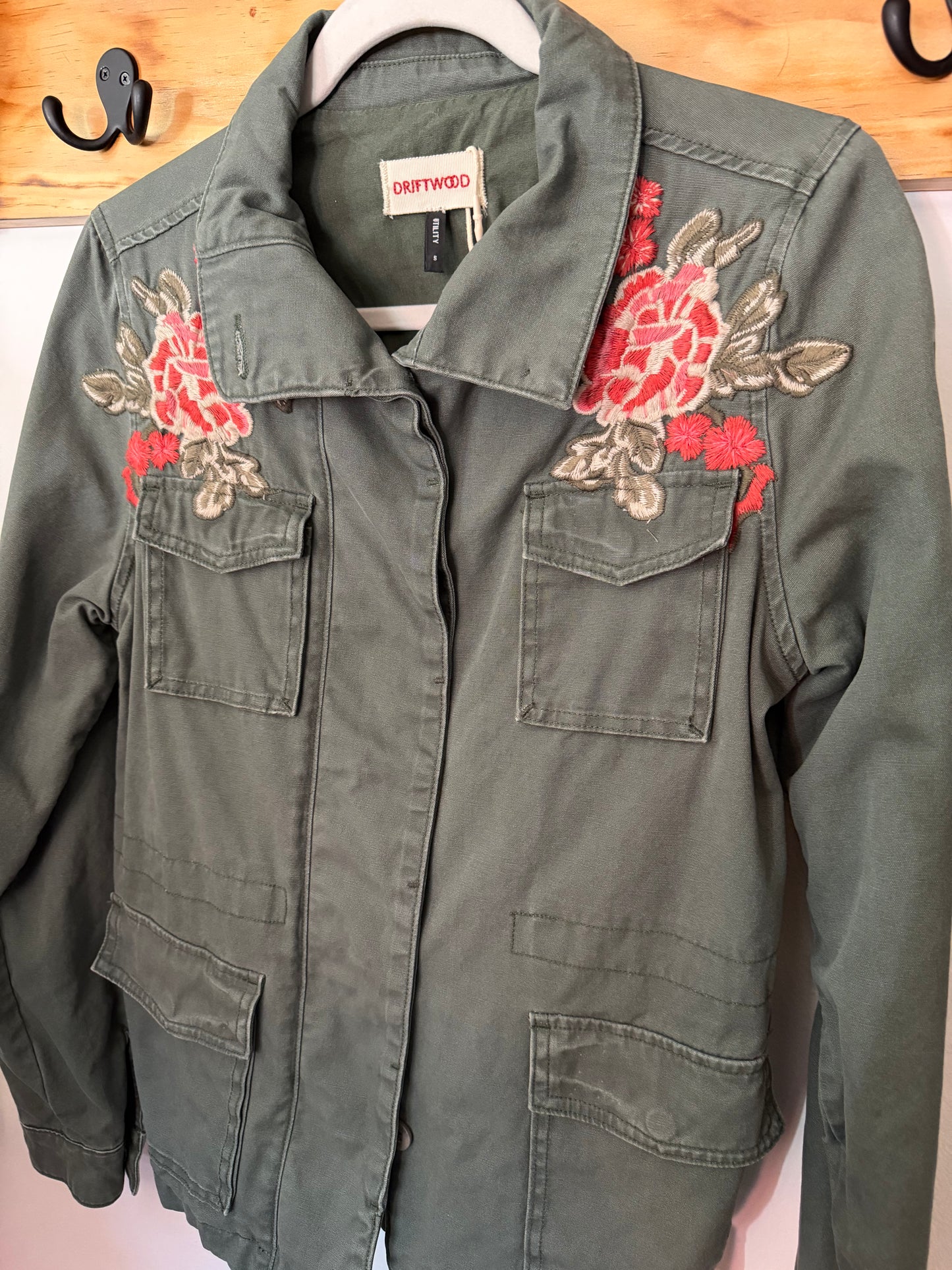 Driftwood | Floral Embroidered Jacket, S