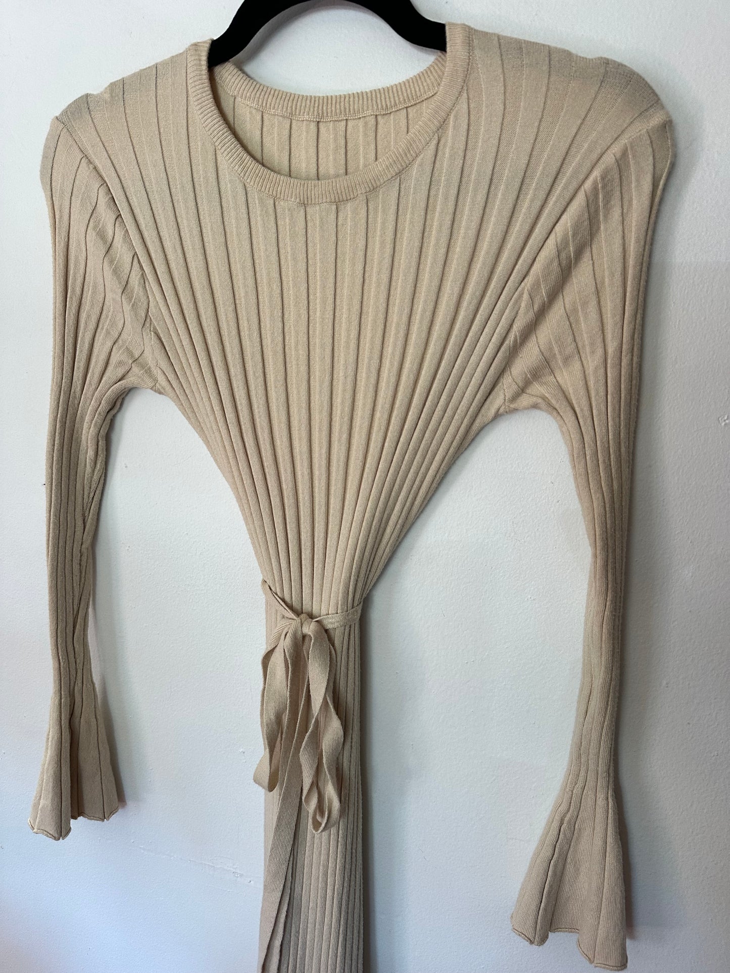 Maxi Knit Dress with Tie Belt, S