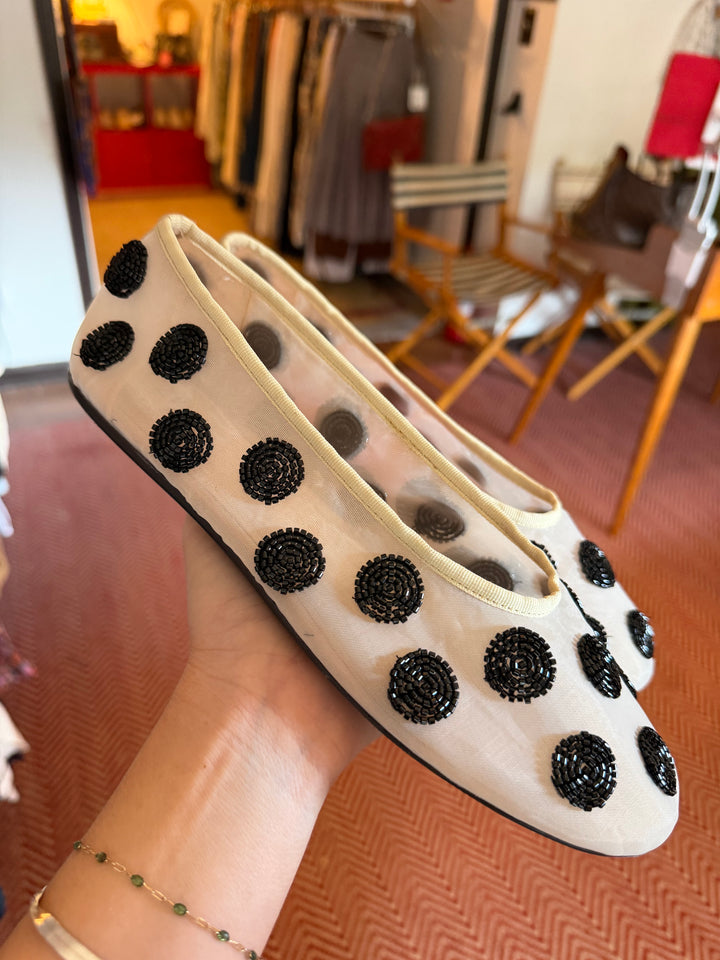 Zara | Beaded Ballet Flats, 38