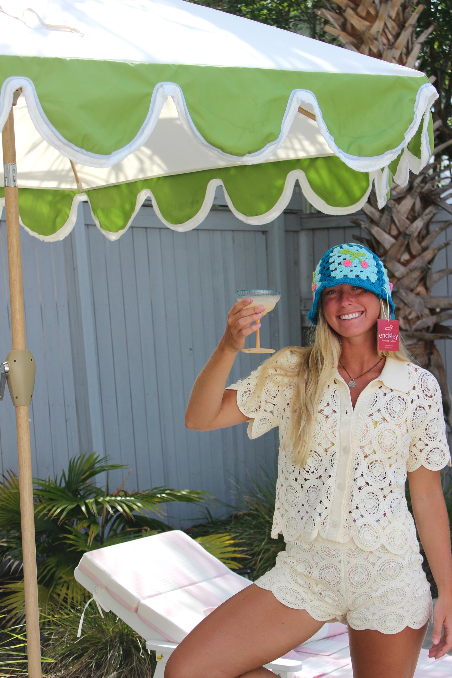 Crochet Cherry Bucket Hat